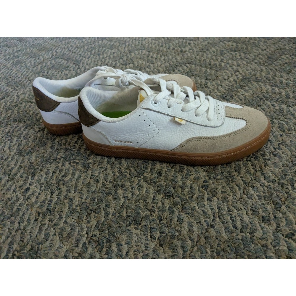 Cariuma Toca White Sand Leather Suede Low Top Sneakers Mens 7.5 Womens 9 - Picture 3 of 7